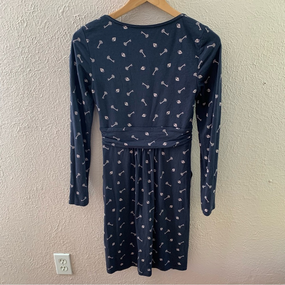 Boden Mabel Blue Trinket Dress Key and Locket print - Picture 5 of 8